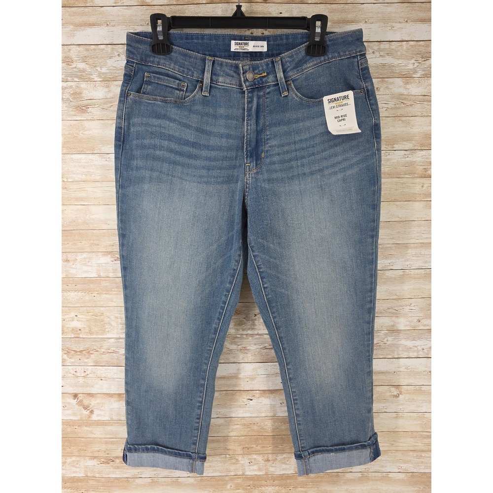 Levi & Strauss‎ Signature Mid Rise Capri Jeans Womens 10